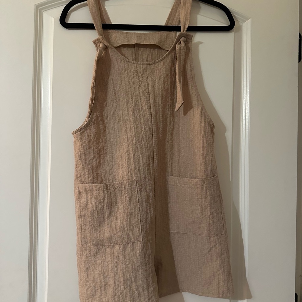 SHEIN Tan Sleeveless Romper